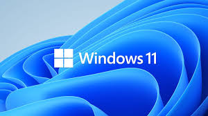 Windows 11 logo with blue ribbon